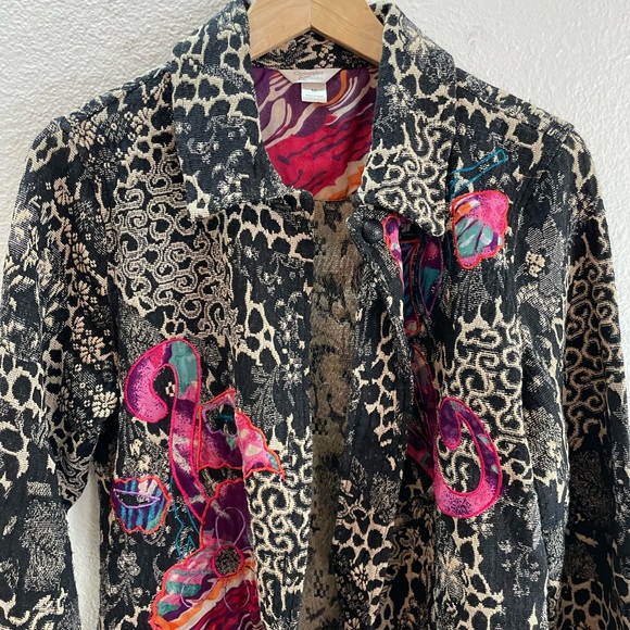 Christopher & Banks Art to Wear Tapestry Shaket Size M - Picture 2 of 8